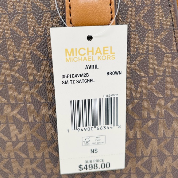 Michael Kors Avril Small Top Zip Satchel Crossbody Bag - Picture 11 of 11